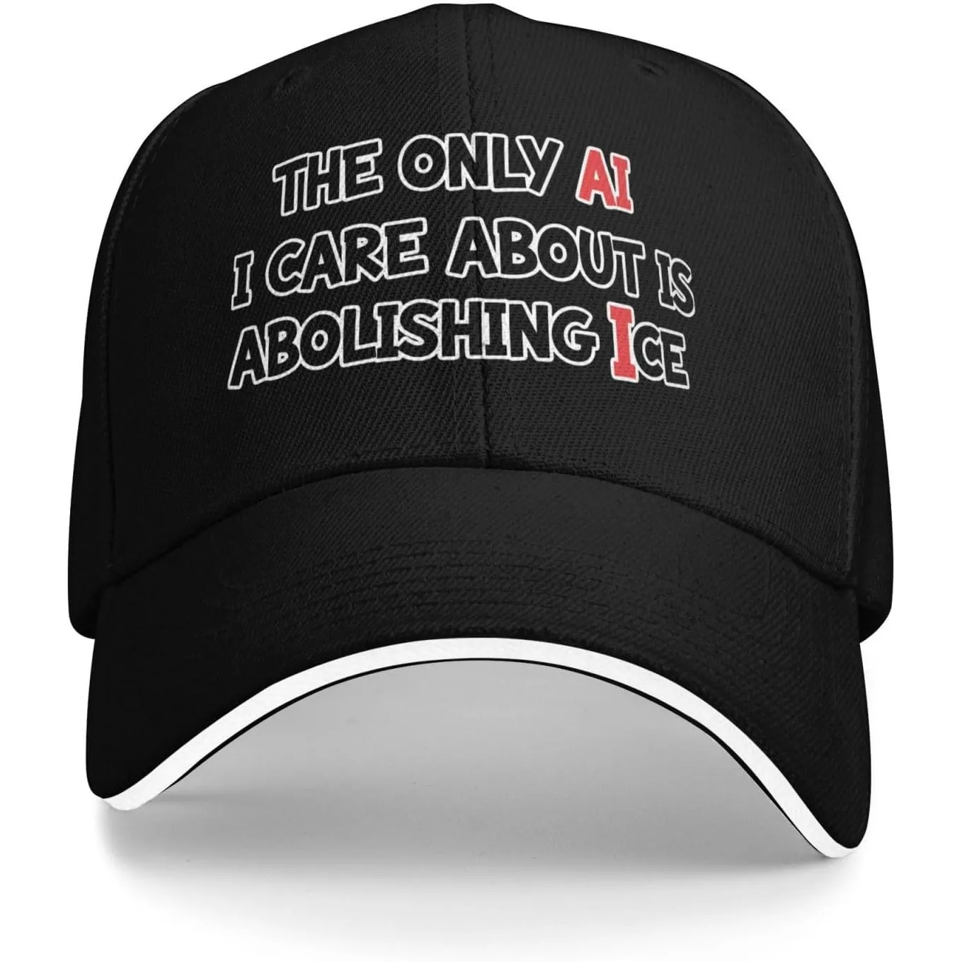 Abolishing ICE Slogan Baseball Cap Polyester Adjustable Political Statement Hat