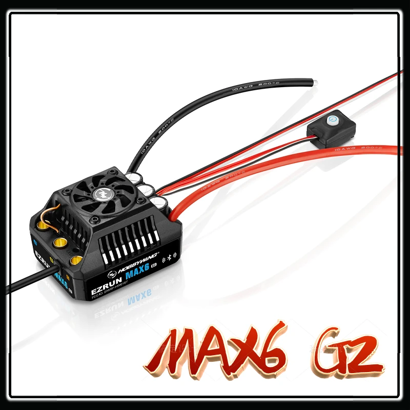 Hobbywing EzRun MAX6 G2 200A bezszczotkowy wodoodporny ESC nadaje się do 1/6 1/7 samochodów ciężarowych i pojazdów terenowych akcesoria do samochodów ciężarowych