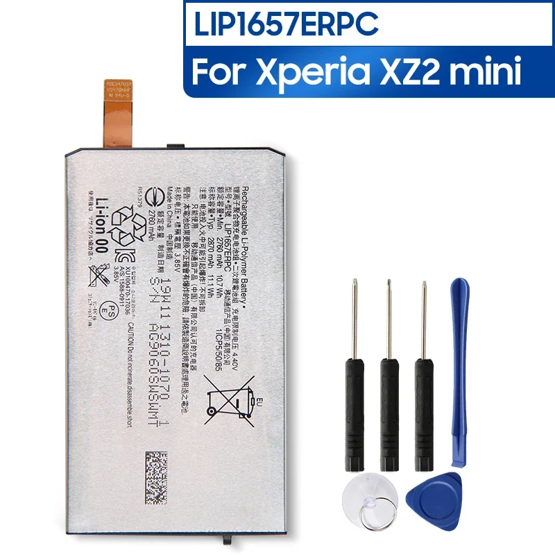 Replacement Phone Battery For SONY Xperia XZ2 mini LIP1657ERPC Rechargeable Battery 2870mAh