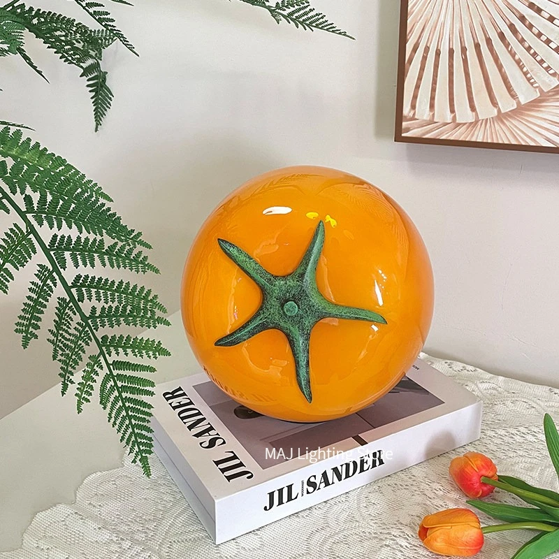 Nordic Tomato Glass Table Lamp Home Decor Nightlight Bedroom Bedside Atmosphere Light Tomato Lamp Gift Ornaments Night Stand