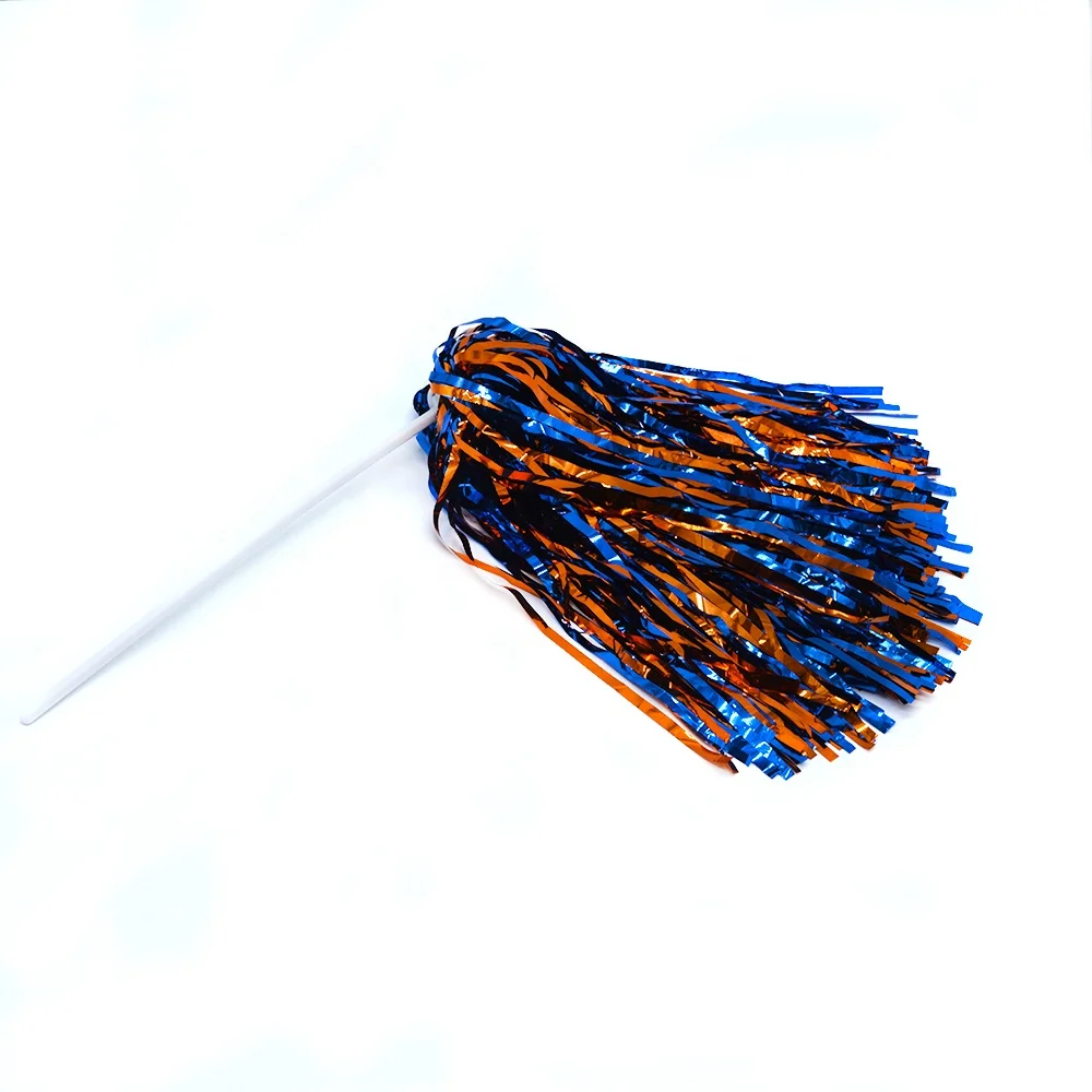 30pcs Blue Gold  500 Streamers Rooter Poms Cheer Shakers Cheerleading Squad Spirited Fun Pompoms
