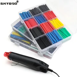 Set Tubo Thermoresistant, Heat Shrink, Envolvendo Kit, Arame sortido, isolamento cabo, Sleeving, 3:1, 102-750Pcs