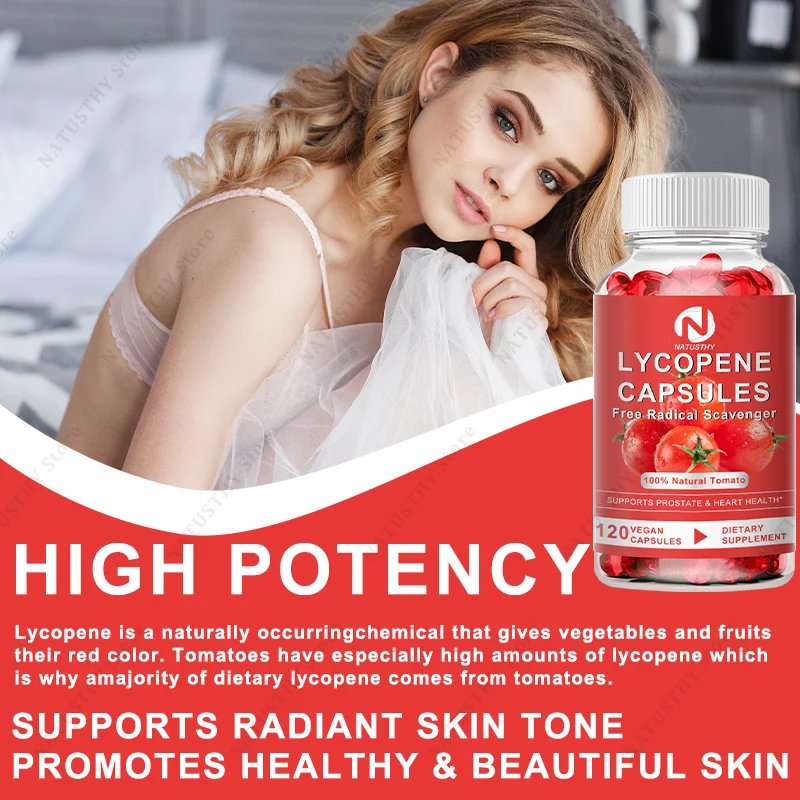 100% Natural Tomato Extract Pure Lycopene 60mg - For Prostate, Heart Health, Antioxidant Activity, Immune System, Skin Health - Image 6