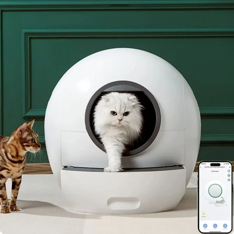 Large Smart Cat Litter Box Closed Cats Toilet Self-cleaning Automatic APP Reminder Tray Multifunctional Cat Stuff Pet Products