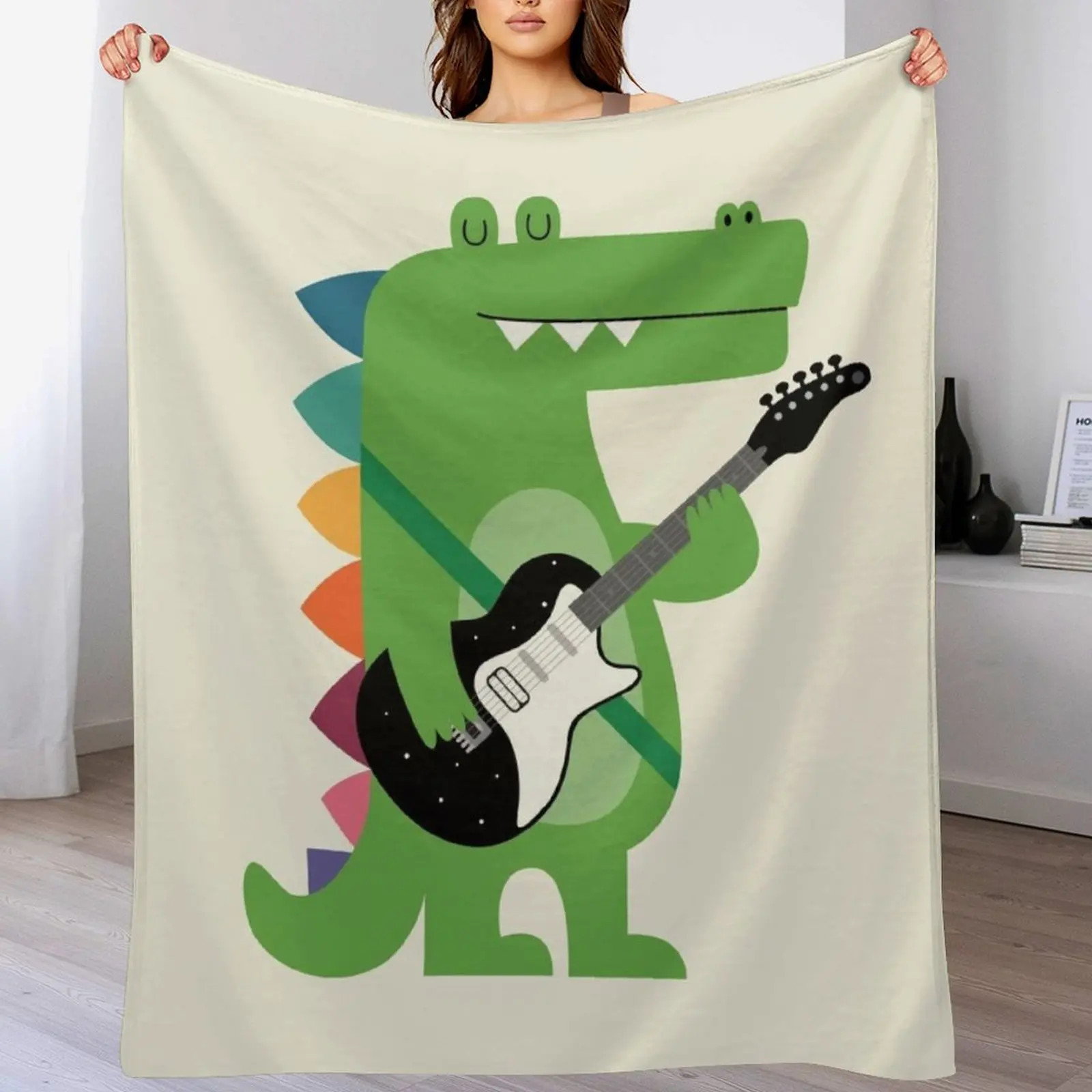 

Croco Rock Throw Blanket Thermal For Decorative Sofa Blankets