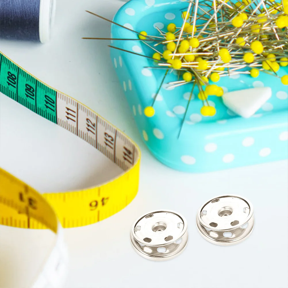50 قطعة أزرار إطباقية سبيكة مستديرة مشابك معدنية خياطة-ترصيع للملابس Crafts بها بنفسك الحرف الخياطة استبدال زر