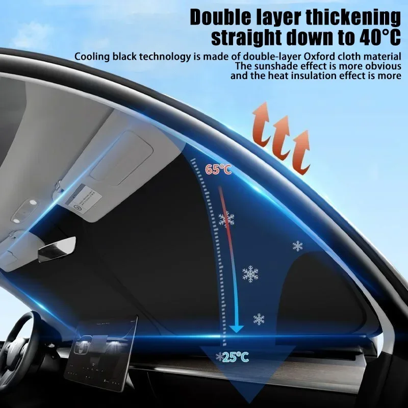 حاجب من الشمس للسيارة لسيارة Volkswagen VW ID.4 2021 ~ 2025 ستائر حجب الضوء أدوات العزل الحراري مظلات الخصوصية ملحقات السيارة #3
