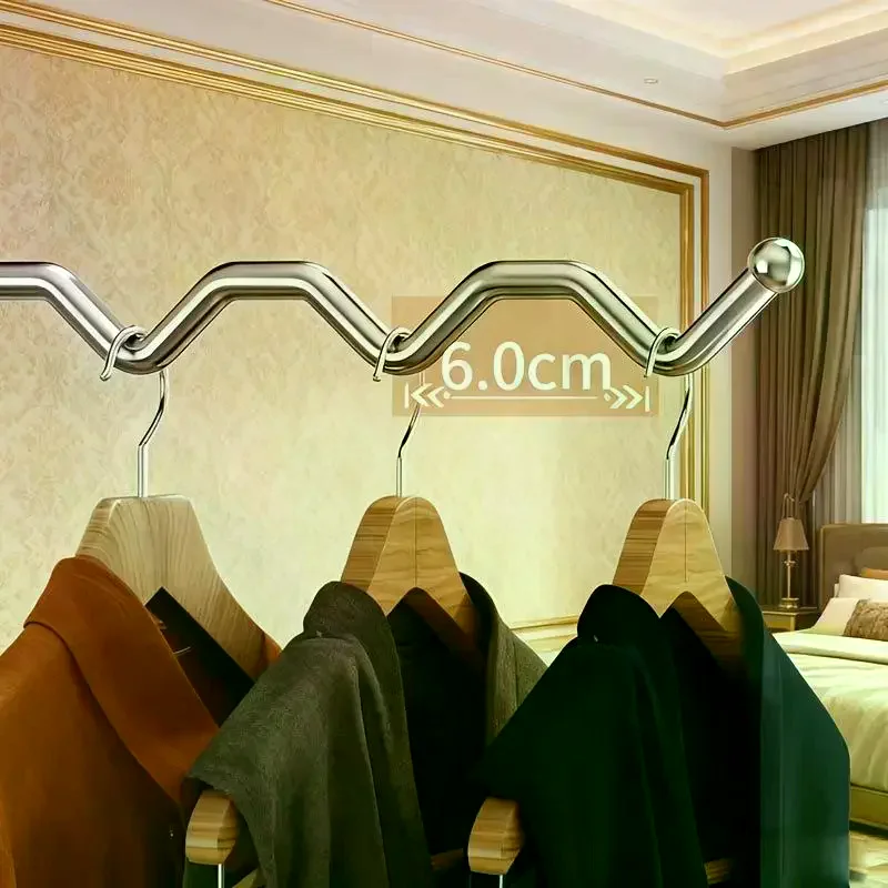 Portable Clothes Drying Rack Foldable Clothes Hanger: 1Pcs Travel Hotel Wardrobe Drawer Door Mounted Punch-free view 5