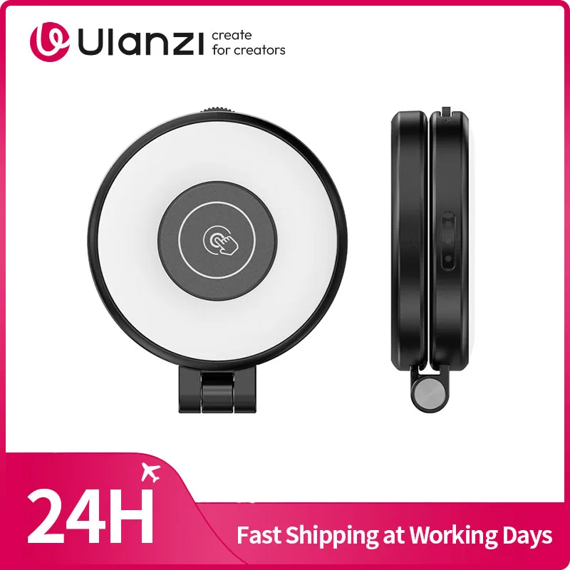 

Ulanzi LM21 Magnetic Fill Light Foldable Selfie Light Phone Stand for iPhone 17 16 15 14 for Travel Vlog Video Recording