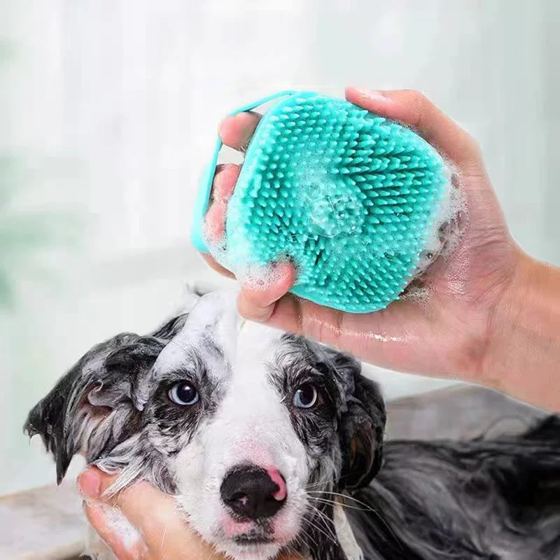 

Silicone Pet Bath Brush Cleaning Massage Cat Brush Soft Skin-Free Dog Brush Soft Hair Bath Silicone Deep Cleaning Pet Comb