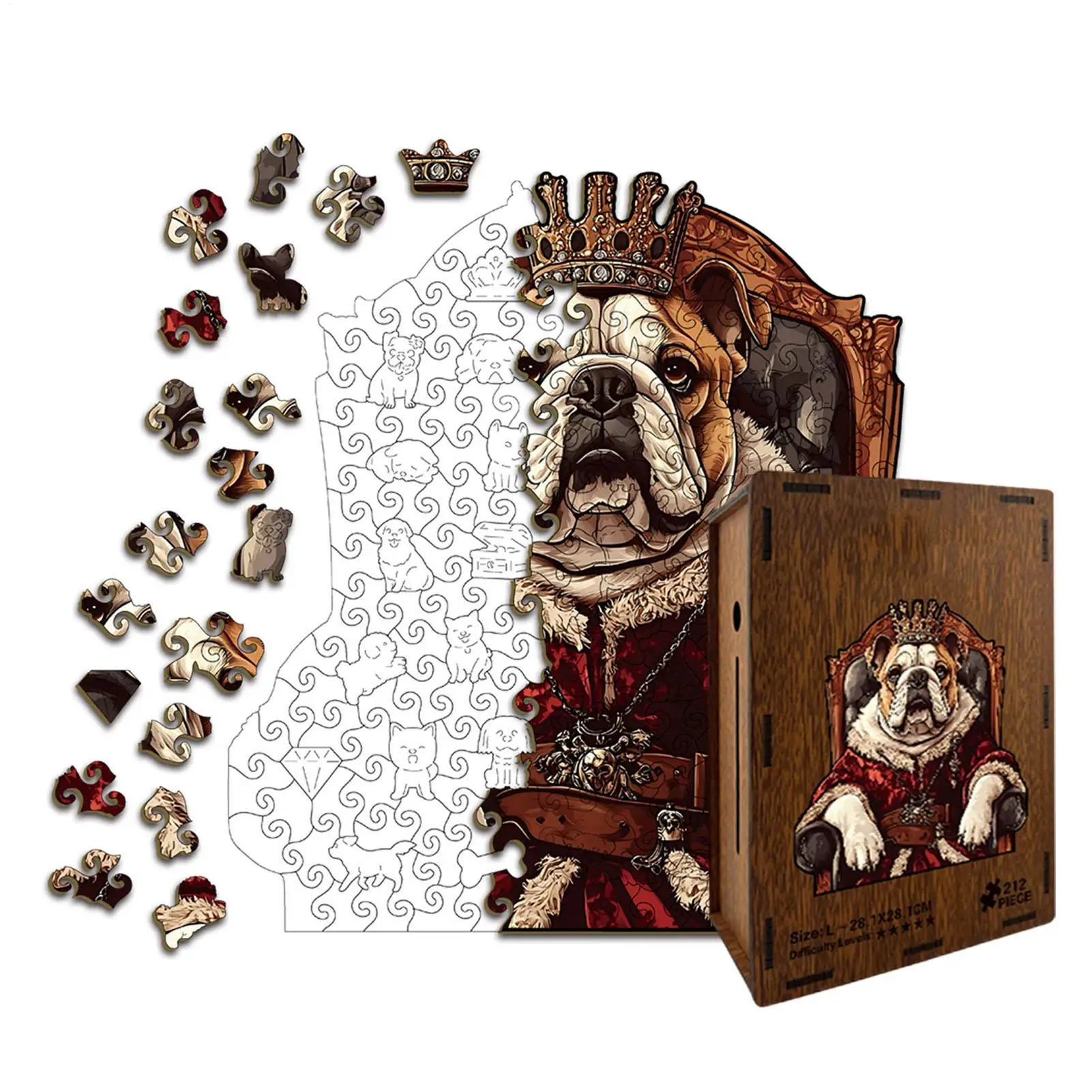 

Деревянные пазлы с изображением собак, коллекционные игрушки, набор головоломок нестандартной формы для всей семьи, для взрослых, мужчин, женщин, для дома, путешествий, офиса