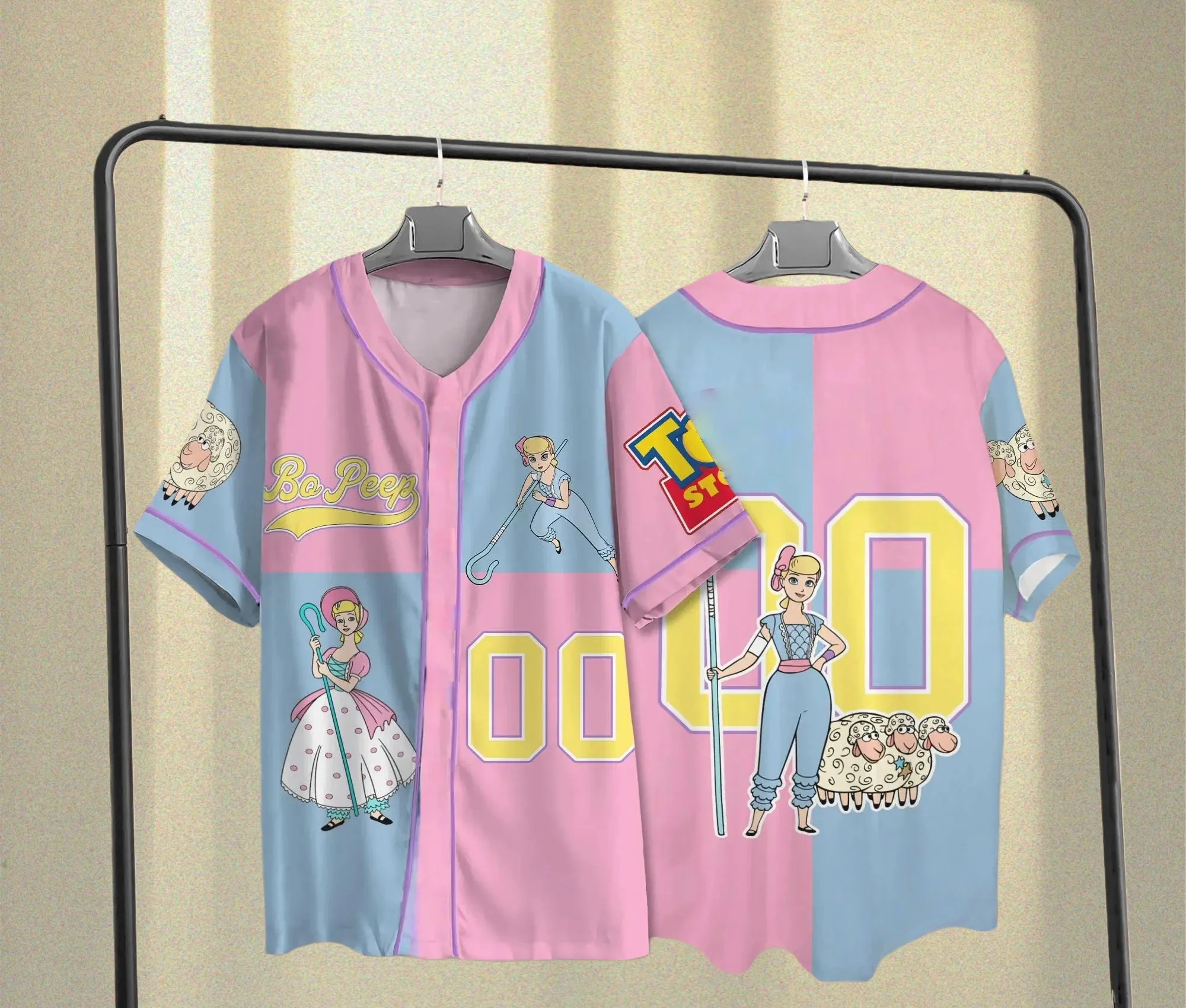 2025 مجموعة ديزني توي ستوري البيسبول جيرسي اختر شخصيات لعبة قمصان اسم مخصص للأطفال والشباب والكبار جيرسي Camicia Uomo #2