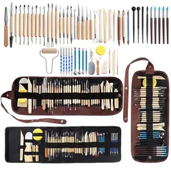 Pottery Clay Sculpting Tools Pottery Carving Tool Kit With Carrying Case Bag For Beginners Professionals Pottery Modeling DIY