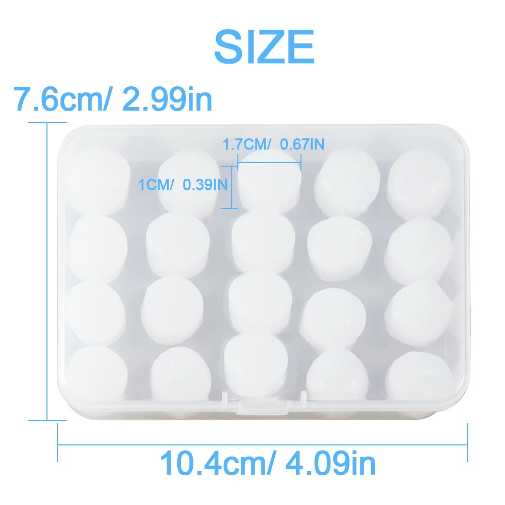 20Pcs Silicone Sleeping Ear Plugs Swimming Plugs Sound Insulation Ear Protection Earplugs Anti Noise Snoring For Noise Reduction