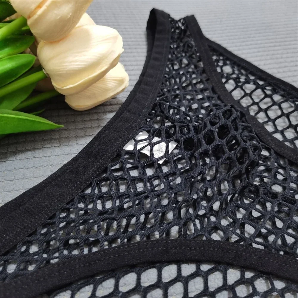 رجل سراويل الجوف خارج شبكة مثير الملابس الداخلية موضة تنفس ملخصات مثلي الجنس السروال الصيف سريعة الجافة سلس المثيرة سراويل