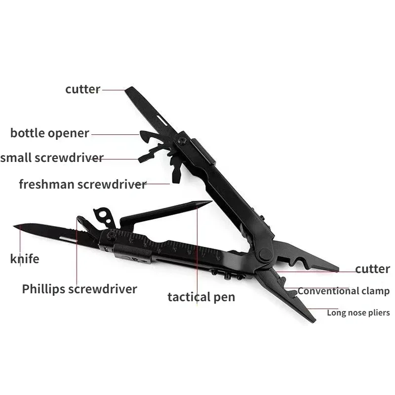 Multitool Plier Cable Wire Cutter Multifunctional Multi Hand Tools Outdoor Camping Portable Folding Pliers Knife