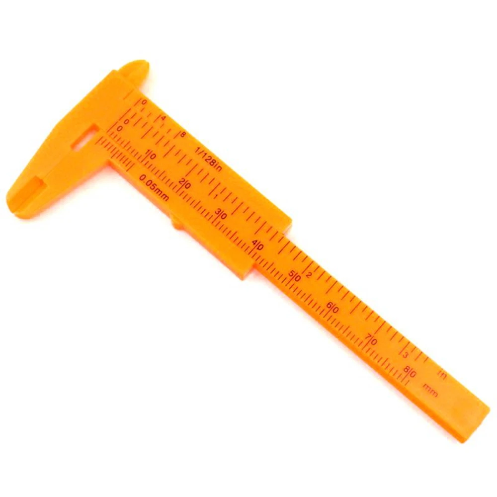 2Pcs Mini Plastic Vernier Caliper Gauge Micrometer 80MM Mini Ruler Accurate Measurement Tools Standard Vernier Caliper