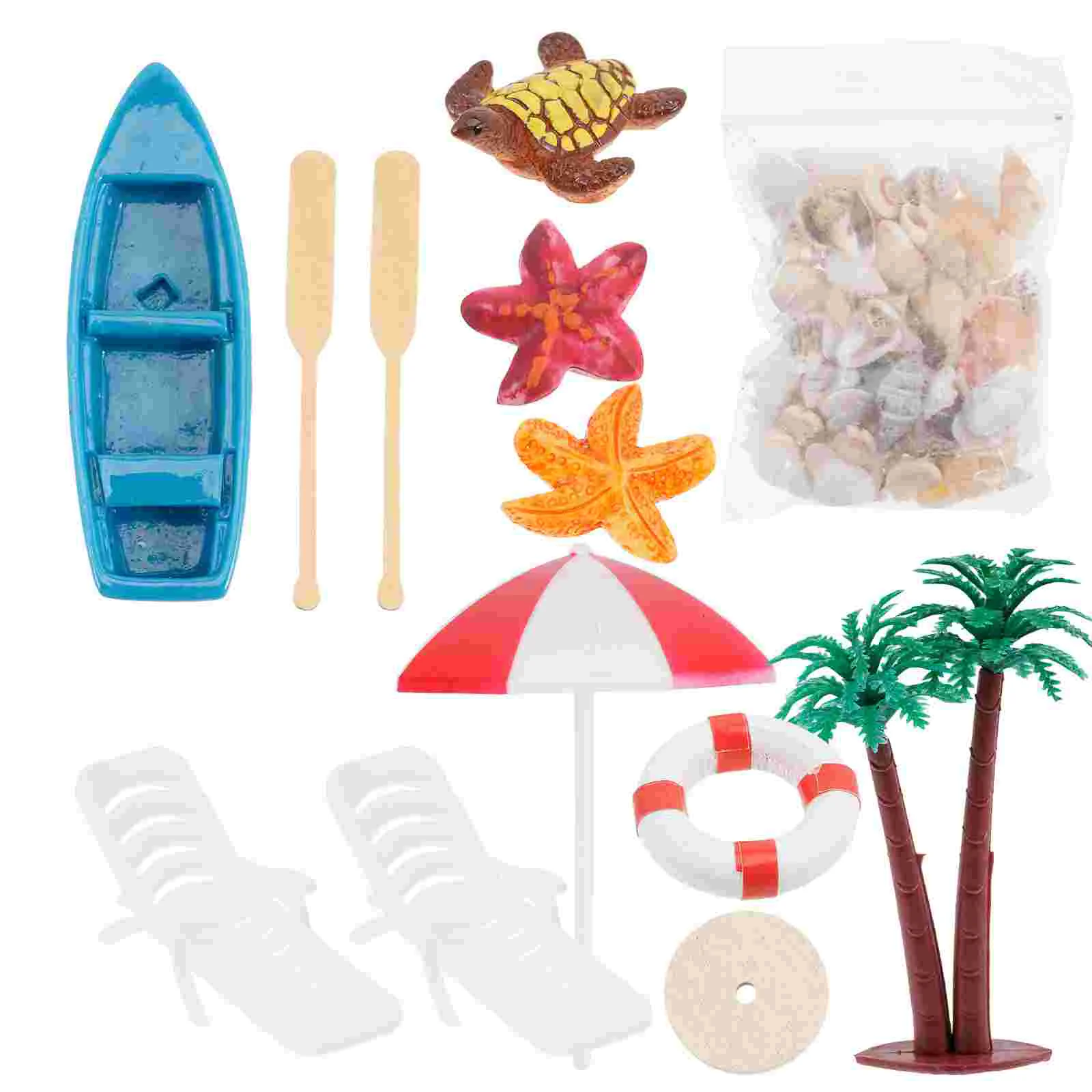 Toy Room House Beach Summer Toys Dollhouse Resin Micro Scene Layout Props Mini Accessories