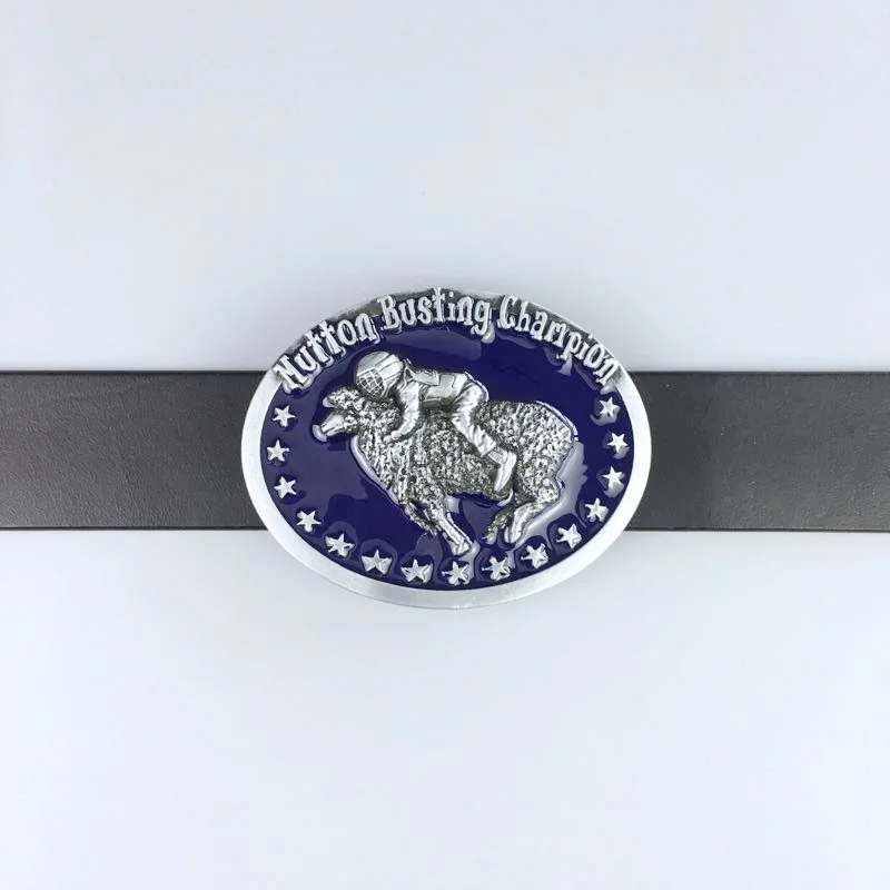 Neue Antike Silber Blau Emaille Hammel Zerschlagung Champion Westlichen Gürtel Schnalle Gürtelschnalle Auf Lager auch in die UNS BUCKLE-WT106BL