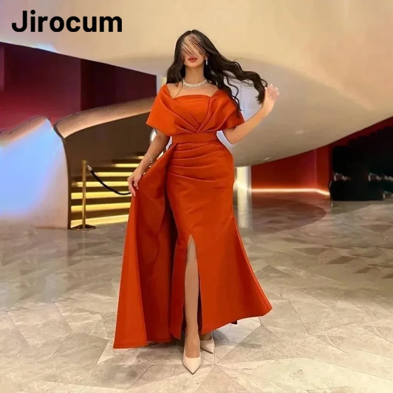 

Jirocum Sexy Mermaid Prom Dress Women's Bandeau Party Evening Gown Side Slit Saudi Formal Occasion Dresses Vestidos De Noche