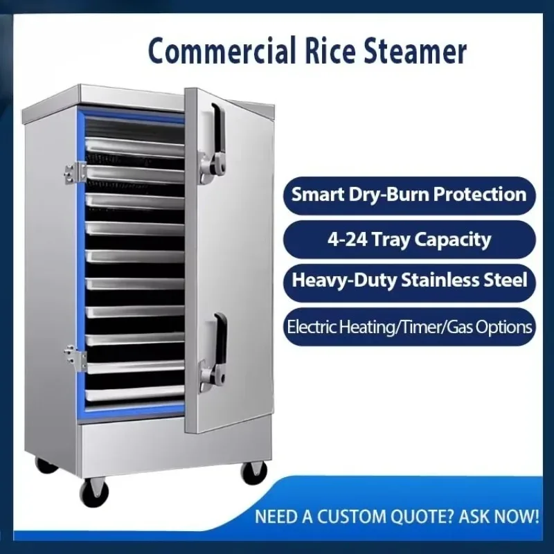 Commercial Kitchen Equipment Gas Food Steamers Industrial Rice Steam Cooker Steamer Machine Cooking Rice Rolls Stainless Steel view 2