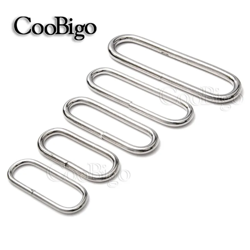 20pcs Metal Belt Loop Oval Rings O-Ring Buckle D Ring Webbing Strap Backpack Bag Watch Shoes Dog Collar Leather DIY Accessories