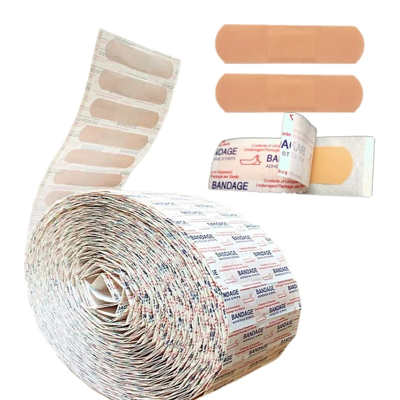 50pcs/set PE Band Aid Waterproof Breathable Wound Plaster First Aid Strips Dressing Patch Adhesive Bandages 72*19mm Woundplast