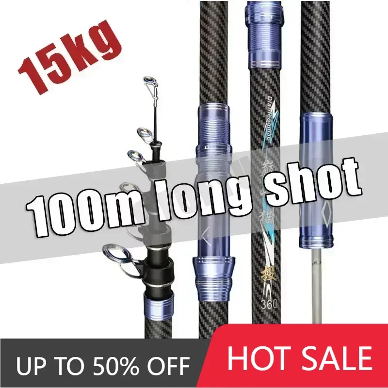 

Best Telescopic Portable Rotary Fishing Rod 2.4M,2.7M,3.6M,3.9M,4.5M Fishing Rod 15kg Travel Sea Boat Rock Fishing Spinning Rod