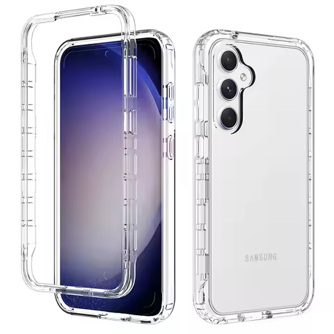 for Samsung A17 S25 FE A56 A55 A16 A54 A14 A34 S24 Ultra S23 S22 Plus Transparent Phone Case for Samsung Galaxy A55 A35 A15 5G