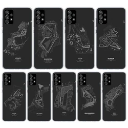 F1 Race Circuits Soft Phone Case For Samsung Galaxy A51 A50 A71 A70 A10 A20E A30 A40 A41 A31 A21S A11 A6 A7 A8 A9 Plus 2018