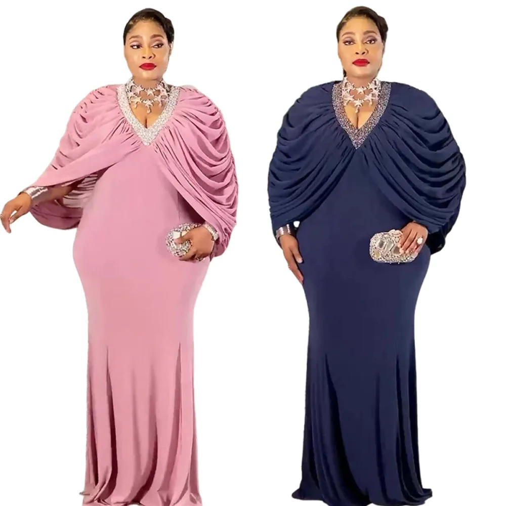 

Элегантные африканские платья для женщин больших размеров, вечерние наряды, длинные платья, дашики, анкара, платья с рукавами-крылышками, африканская одежда.