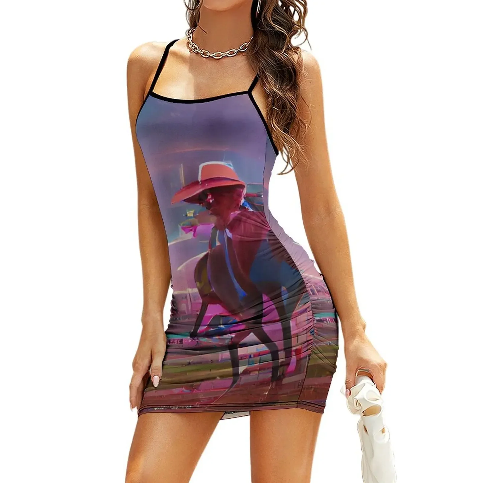 

AI Art - Classic Horseracing Sling Dress Women's summer suit dress party night women clothing 2026 new arrivals Dress