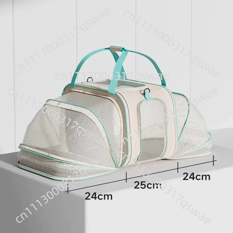 Portable Cat Travel Bag With Handle,extendable Pet Carrier Suitable For Cats And Small Dogs,breathable Large-capacity Foldable