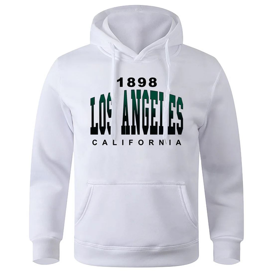 1898 Los Angeles California Gradient Letter Men Hoodies Soft Comfortable Hooded Fashion Casual Tracksuitloose O-Neck Sweatshirt