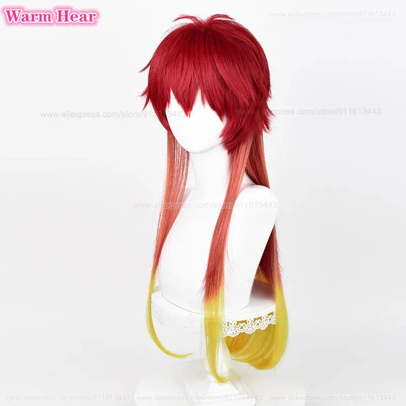 تشيكا تاكيشي الاصطناعية طويلة 75 سنتيمتر مختلط اللون التدرج تأثيري أنيمي مقاومة للحرارة الشعر هالوين الباروكات + غطاء شعر مستعار