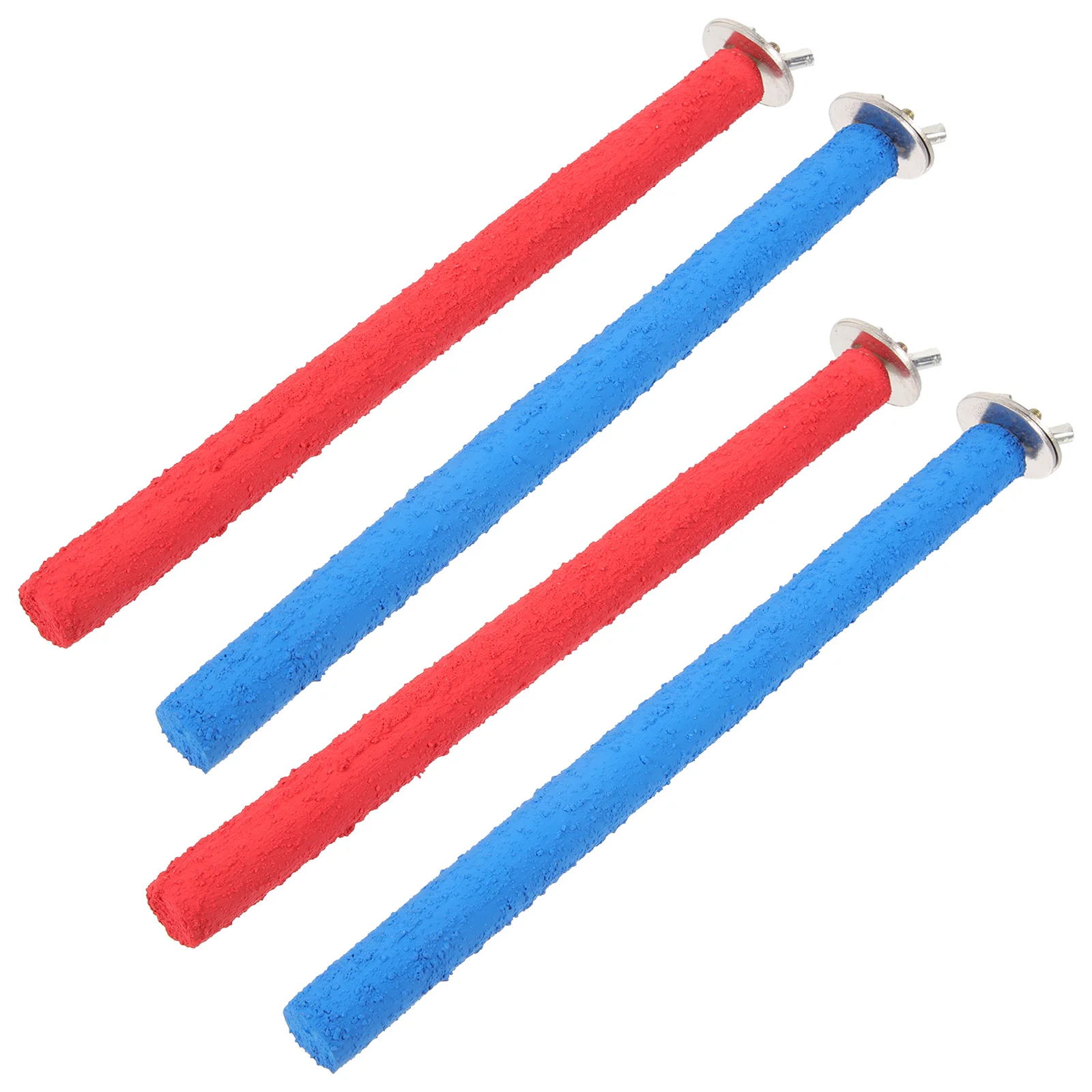 

4Pcs Bird Perch Colorful Parrot Stand Paw Grinding Sticks Durable Wood Quartz Sand for Bird Cage Accessories Parrot Perch