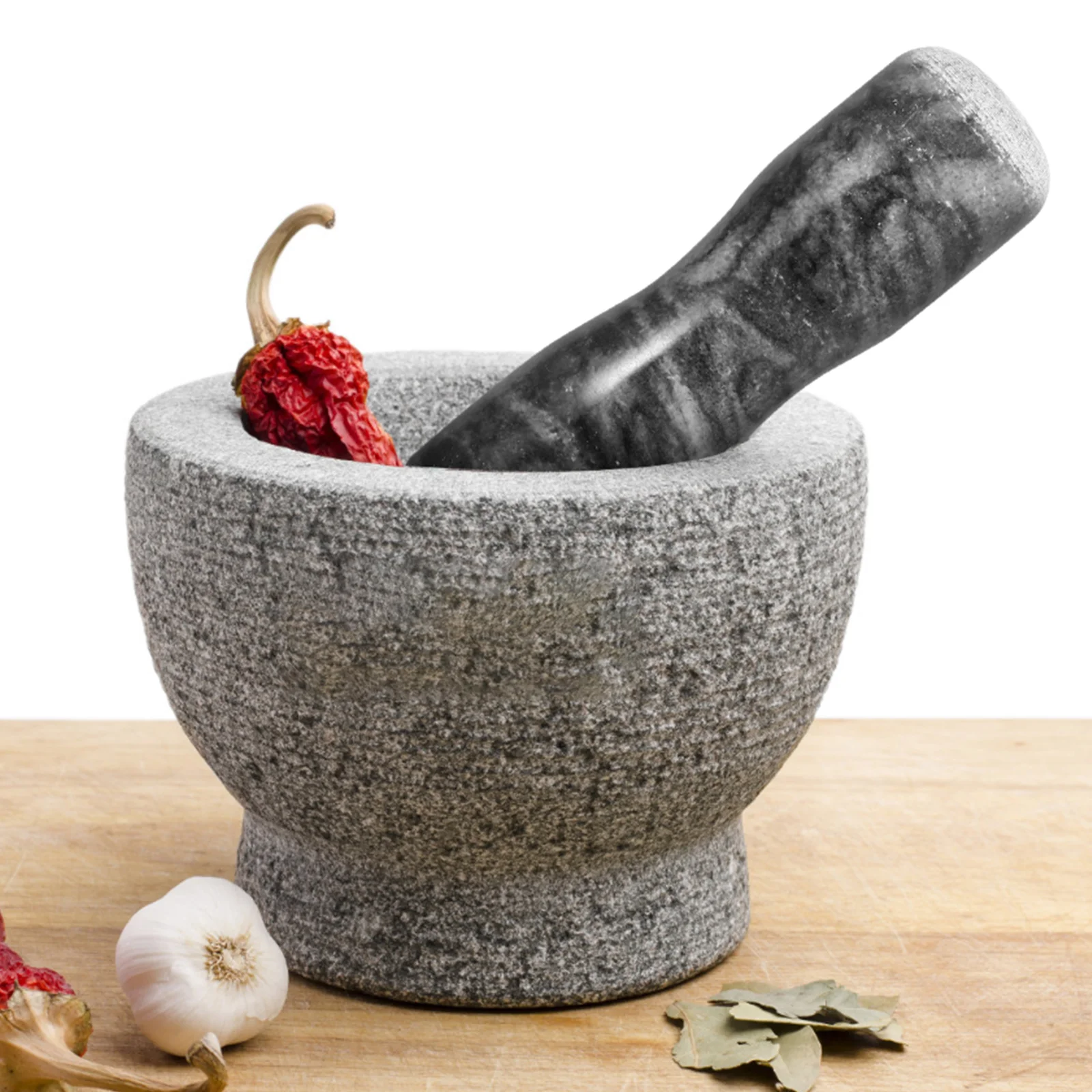 Pound Stick Garlic Pestle Grinding Abrasives Food Masher Practical Stone Kitchen Handheld