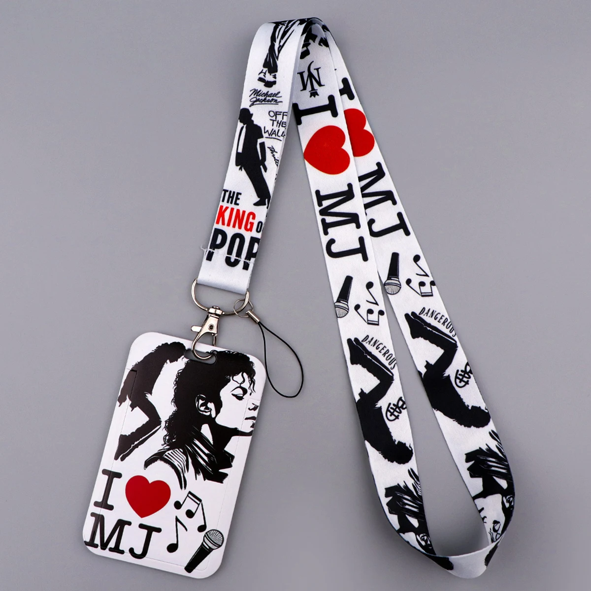 Pop Music Star Credential Holder Classic Singer Neck Strap Lanyard for Key Keychain USB Badge Holder Keyring Accessories Gifts