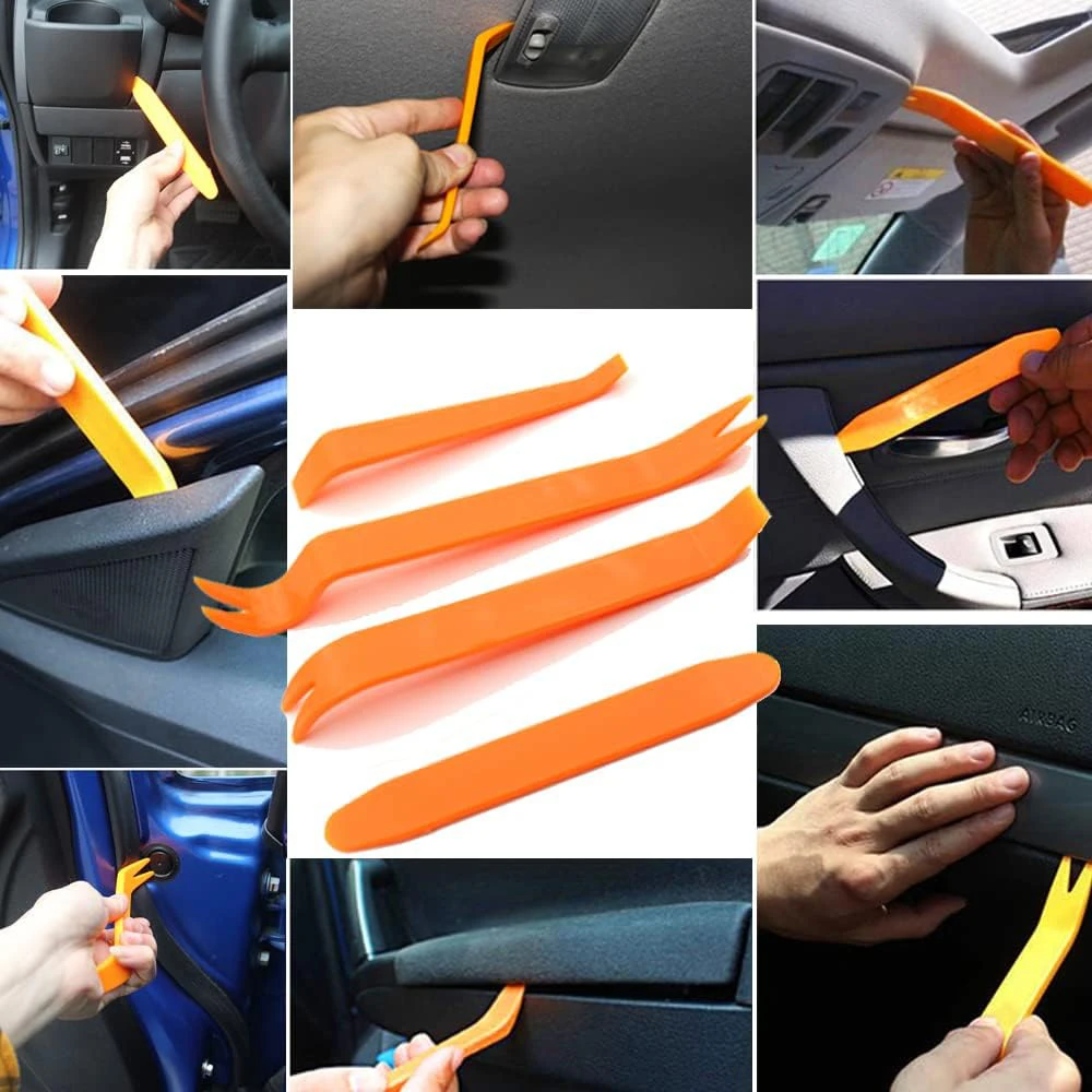 4PCS Orange Internal Plastic Tool Kit For Car Door Audio Pry Board Interior Panel Instrument Panel Fastener Removal Tool view 6