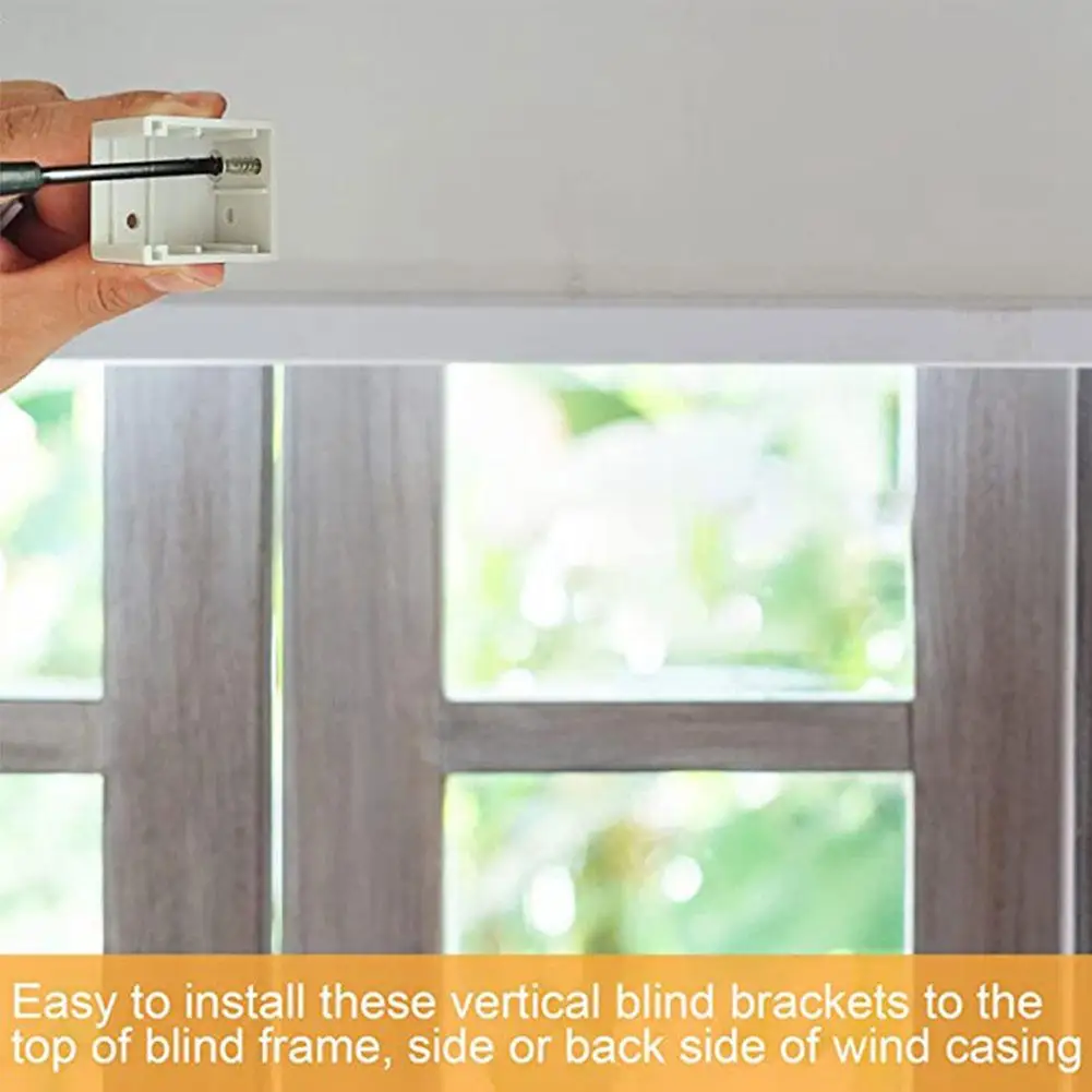 Plastic 6 Pcs Vertical Mounting Replacement Track End Cover Box Profile Box Window Blinds Box Brackets Replacement Accessories