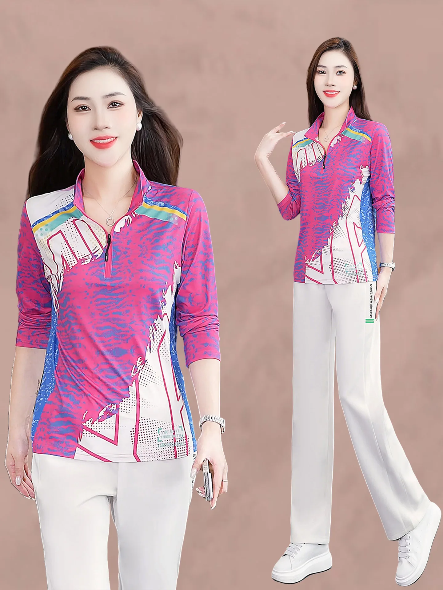 

Женская спортивная одежда Square Dance Fitn Long Sve, длинные брюки, комплект из двух предметов, повседневная спортивная одежда из полиэфирного волокна