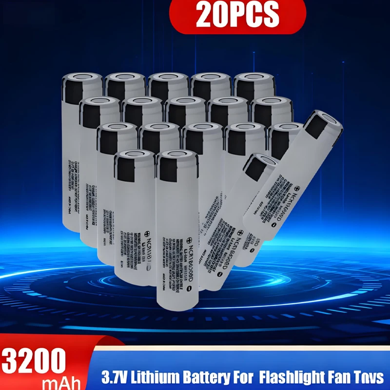 

Оптовая продажа, оригинальные защищенные NCR18650BD 3200 мАч 18650 3,7 В перезаряжаемые литиевые фонарики, аккумуляторы для Panasonic