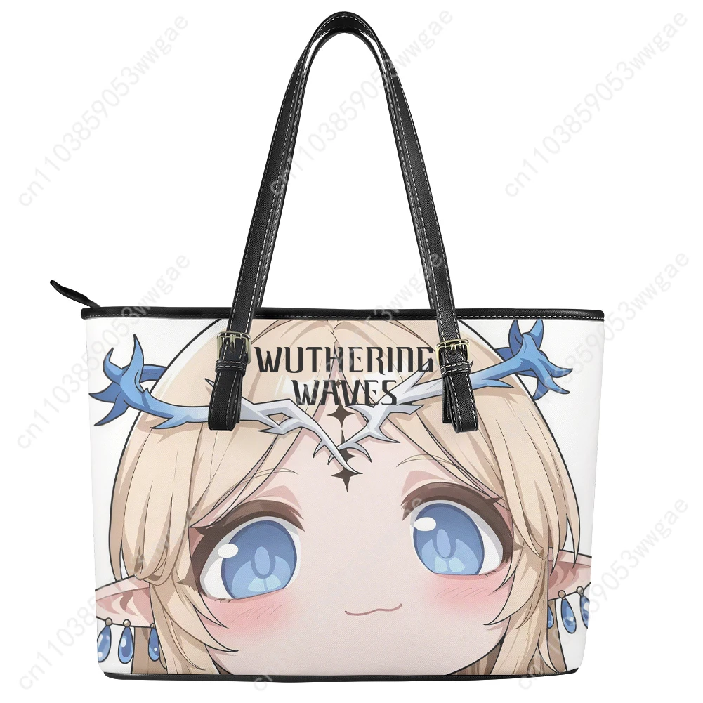 Wuthering Waves Handbag Womens Mens Vintage Personalized Tote Bag Shoulder Bag Business Leather Purse Travel Customized Bag Gift