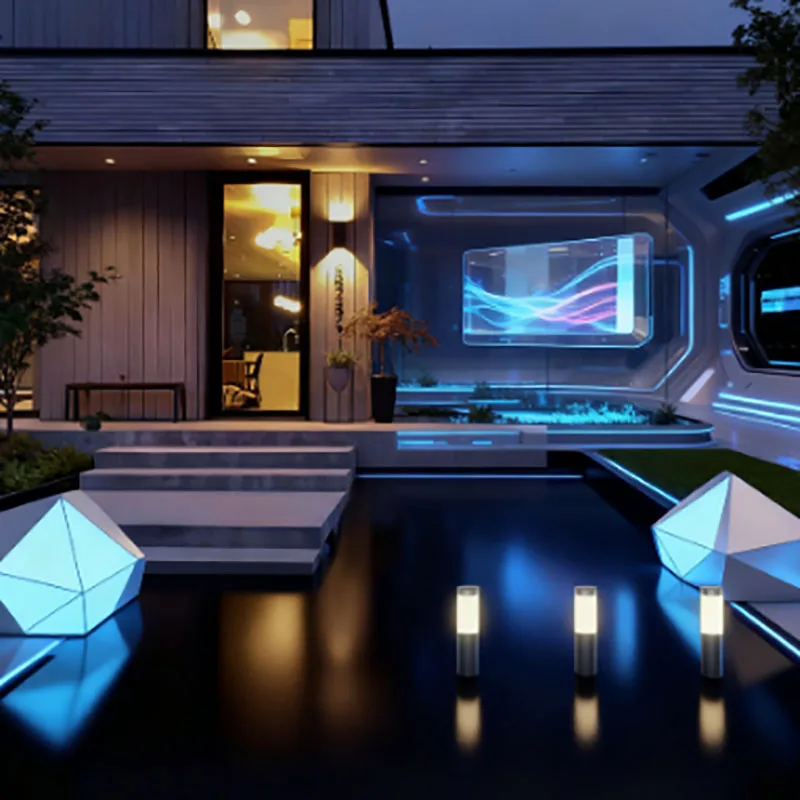 

Солнечная уличная лужайка во дворе, цилиндрическая длинная трубка, светодиодное высококачественное освещение для сада, водонепроницаемый, практичный, простой, подключаемый светильник