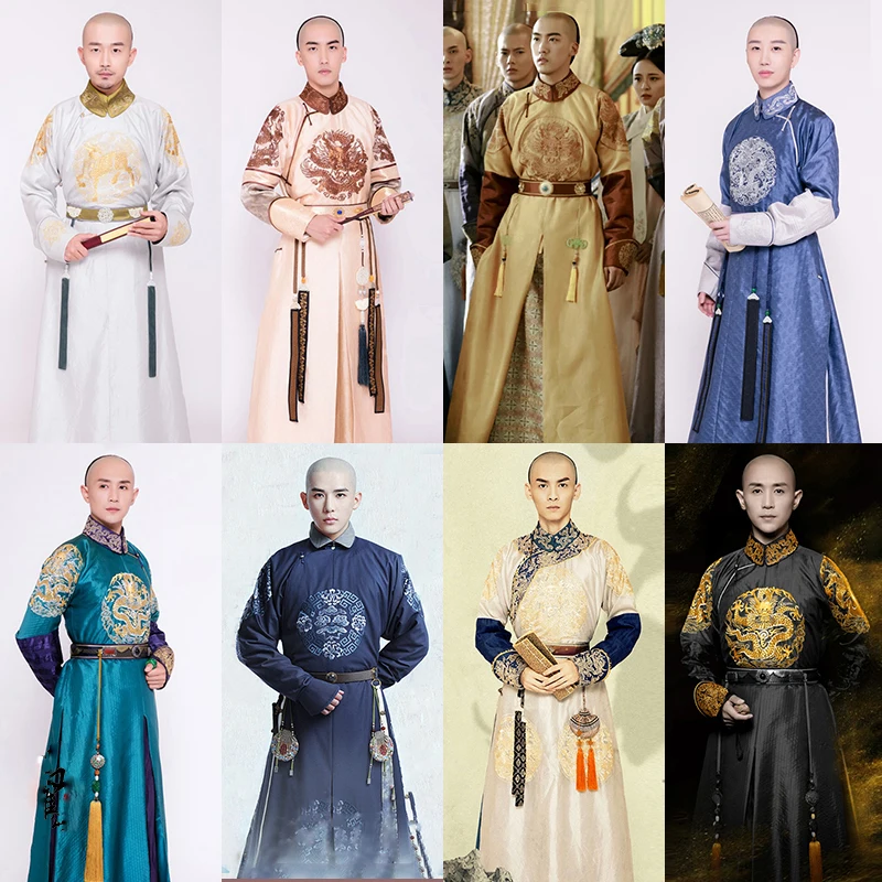 

Quality Film TV Clothing Qing Dynasty Baylor Robe Ancient China Manchu Young Emperor Gown Minister Performance Prince Costume