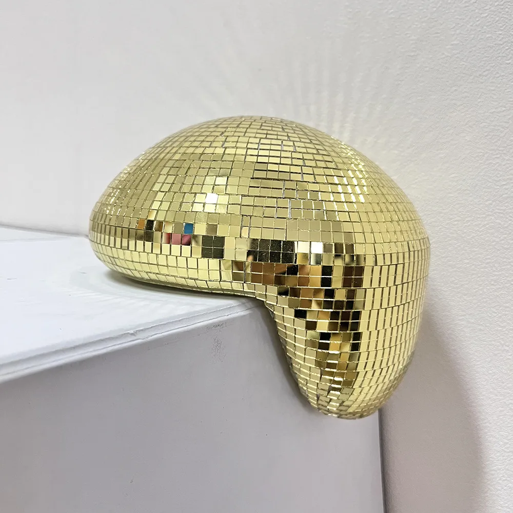 Mirror Disco Reflection Glass Ball, Indoor Party Decoration Ornament, Table Decor for Birthday Halloween & Holiday Gift Use