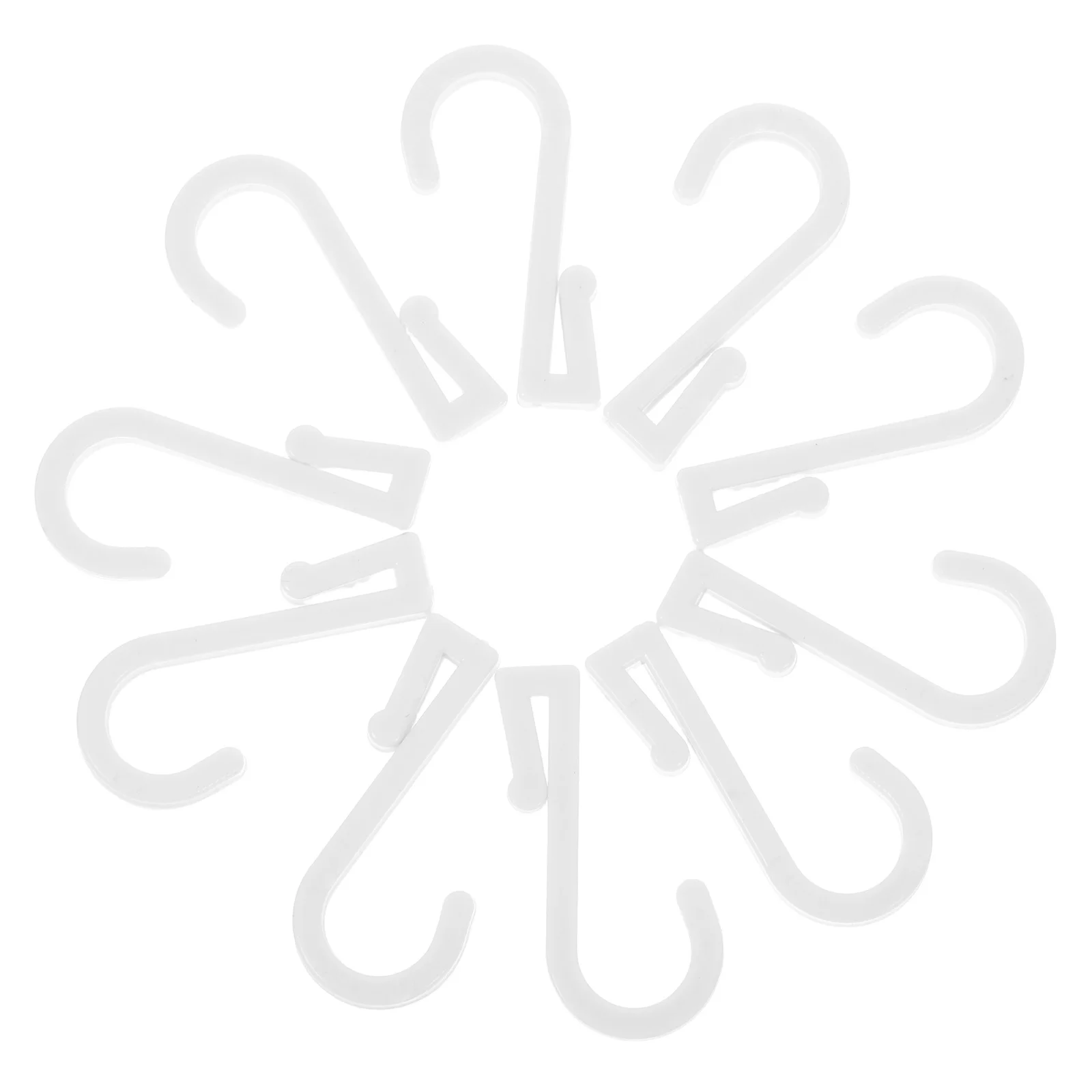 

10Pcs Plastic Flat Clip-on Hanging Hooks Rack for Kitchen Bathroom Towels Bags Clothes Storage Organizer Small Hooks for Hanging