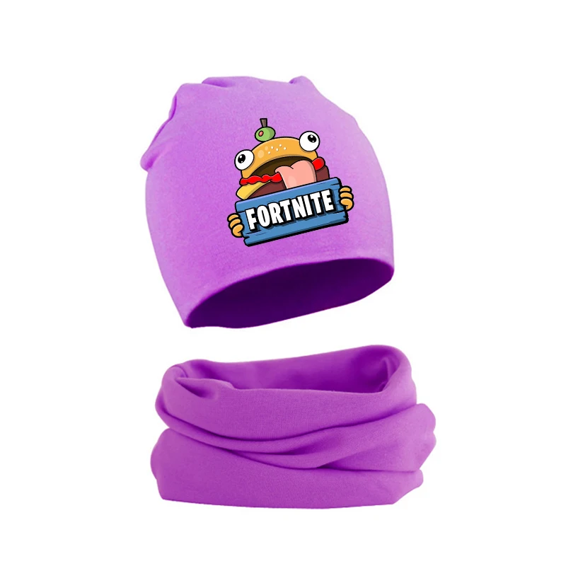 Fortnites algodão bebê chapéu cachecol conjunto para 1 a 3 anos de idade outono inverno meninos meninas gorros boné ao ar livre quente chapéu do bebê conjunto natal