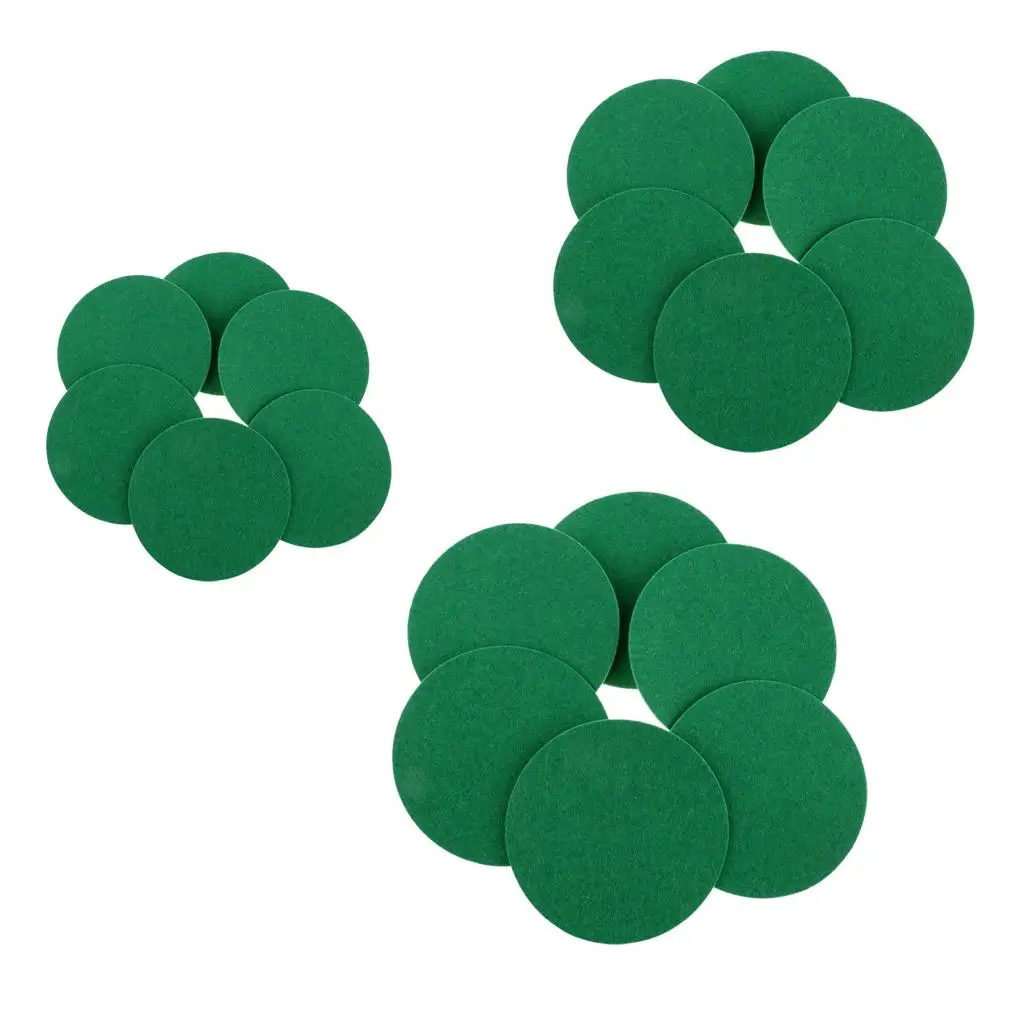Soft Felt Air Hockey Pushers Pads Hockey Table Accessories Green Standard Smooth Replacement for Room