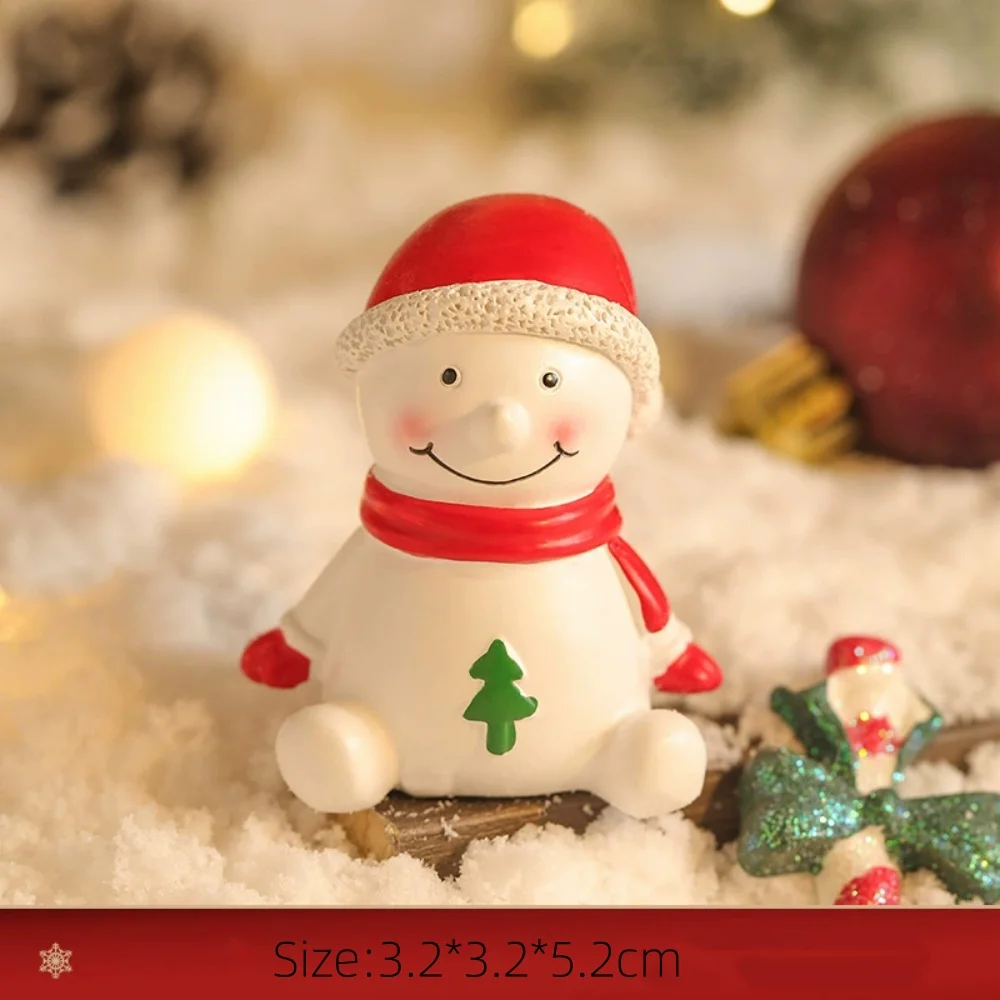 زينة عيد الميلاد سانتا ثلج شجرة عيد الميلاد الأيائل مصغرة المشهد الحلي الشتاء عيد الميلاد المشهد شاشة مكتبية 2025 #5